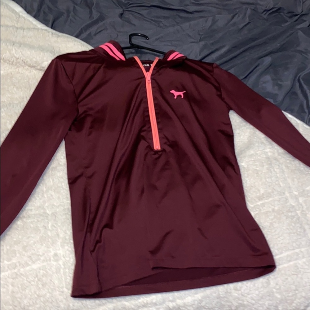 maroon/pink PINK half zip